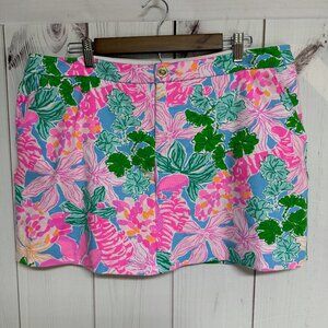 Lilly Pulitzer Colette Knit Skort 16 Multi Tigers Lair EUC